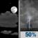 Friday Night: A chance of showers and thunderstorms after 1am. Partly cloudy, with a low around 63. South wind 7 to 10 mph. Chance of precipitation is 50%. Friday Night: Partly Cloudy then Chance Showers And Thunderstorms