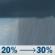 Monday: A chance of rain showers. Mostly cloudy, with a high near 59. Chance of precipitation is 30%. Monday: Chance Rain Showers