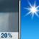 Sunday: A slight chance of rain showers before 7am. Sunny, with a high near 63. Chance of precipitation is 20%. Sunday: Slight Chance Rain Showers then Sunny