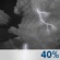 Wednesday Night: A chance of showers and thunderstorms before 7pm, then a chance of showers and thunderstorms between 7pm and 1am, then a chance of showers and thunderstorms. Mostly cloudy, with a low around 63. Chance of precipitation is 40%. Wednesday Night: Chance Showers And Thunderstorms