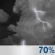 Saturday Night: Chance Showers And Thunderstorms then Showers And Thunderstorms Likely
