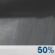 Overnight: Scattered rain showers. Cloudy, with a low around 52. East wind around 6 mph. Chance of precipitation is 50%. Overnight: Scattered Rain Showers